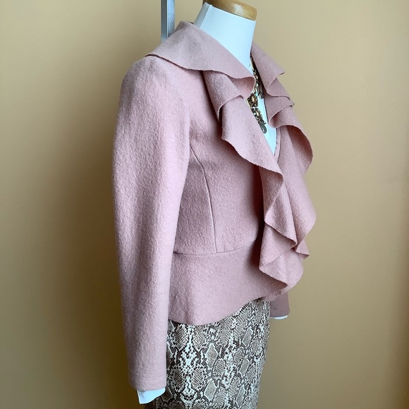 IRIS SETLAKWE Blush Wool Hourglass Blazer Size 6 - Picture 3 of 16